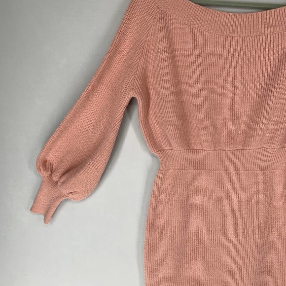 Line and Dot Women Sweater Dress Midi Barbiecore - Picture 9 of 14